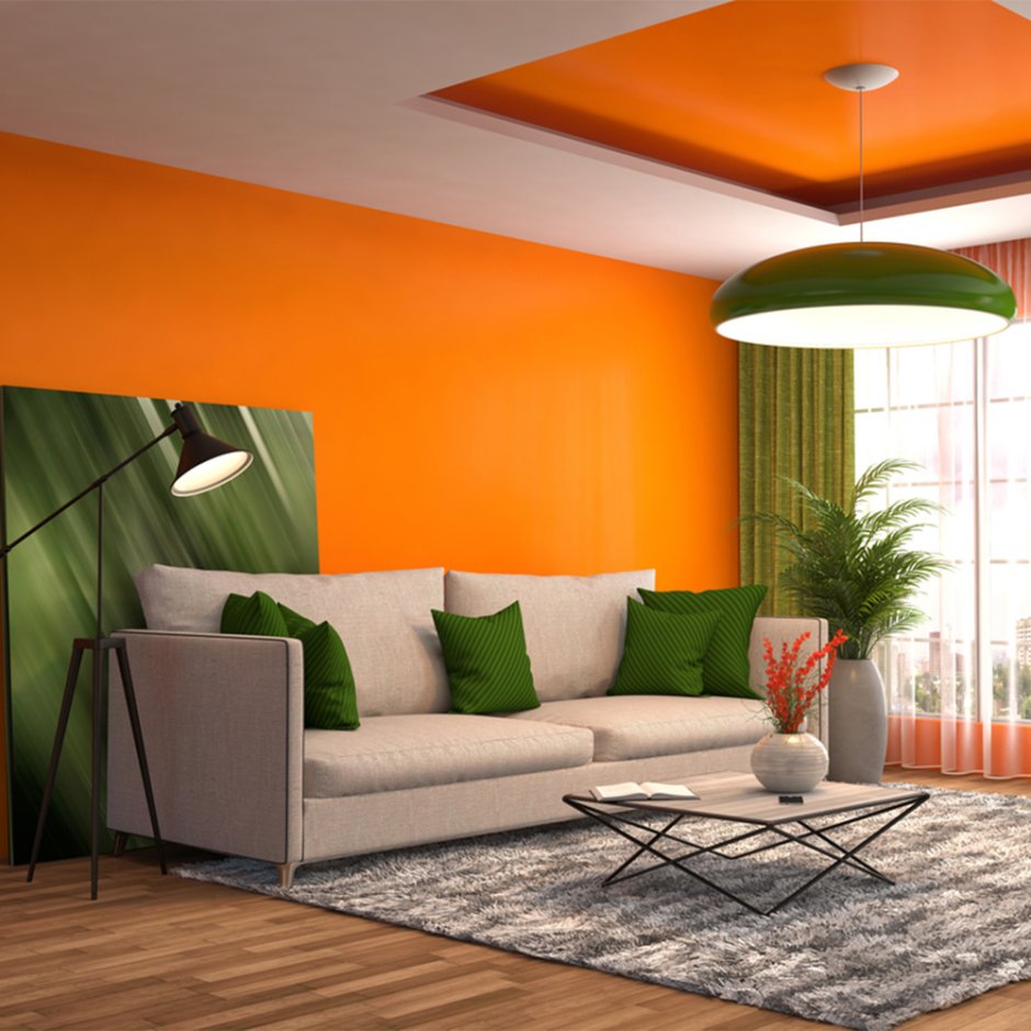 Окрашенный потолок