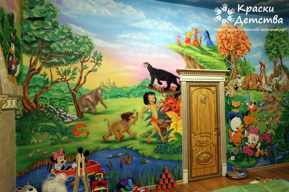 Настенная роспись в детском саду