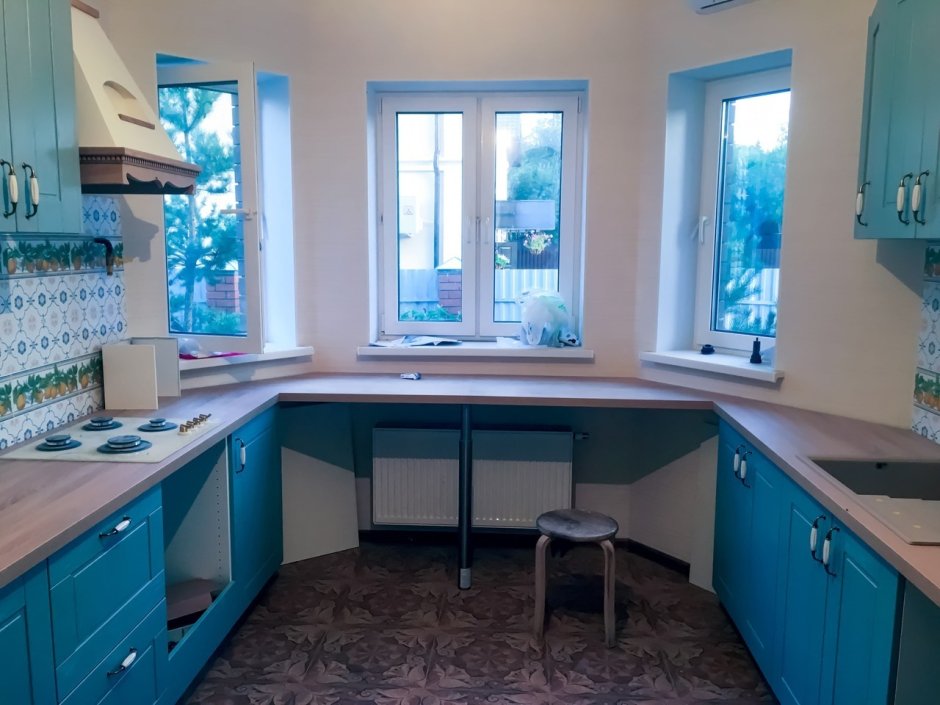 Кухня Делина Томари голубой