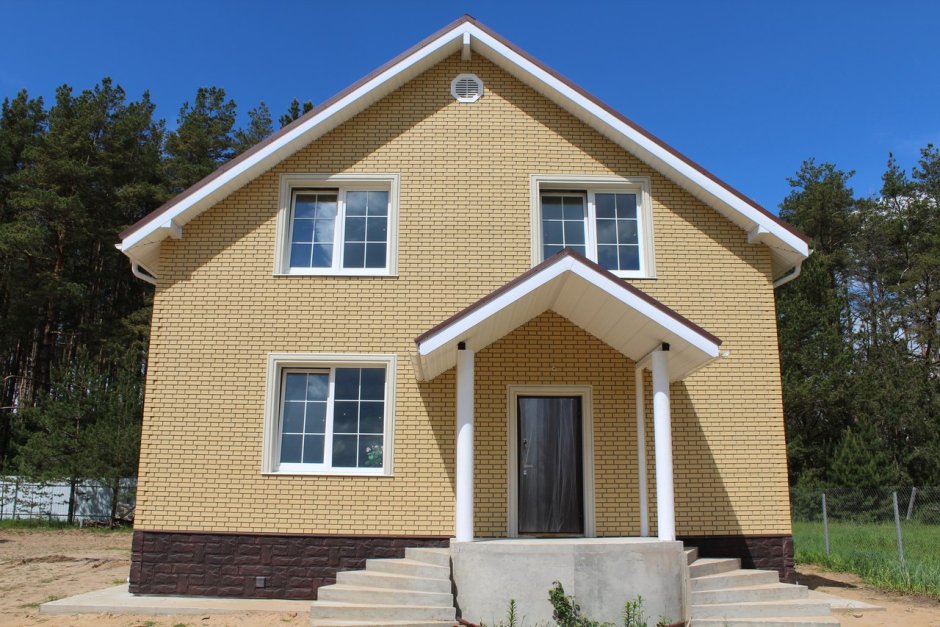 Фасадная панель ФАЙНБЕР кирпич бежевый