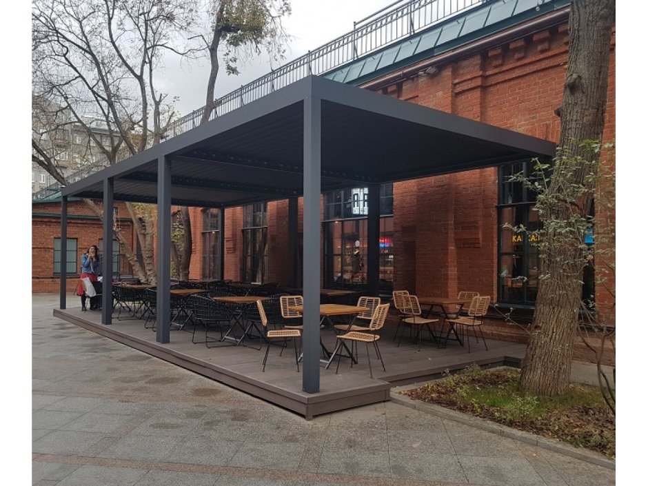 Навес с плоской кровлей