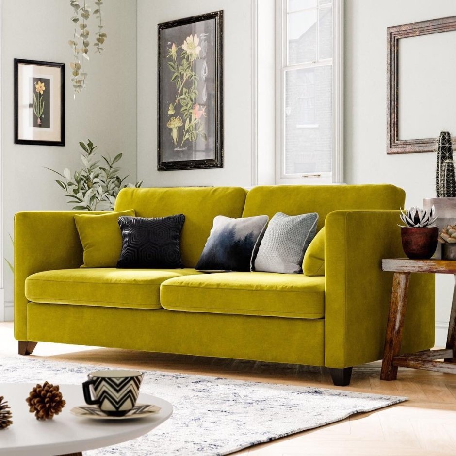 Горчичный цвет в интерьере