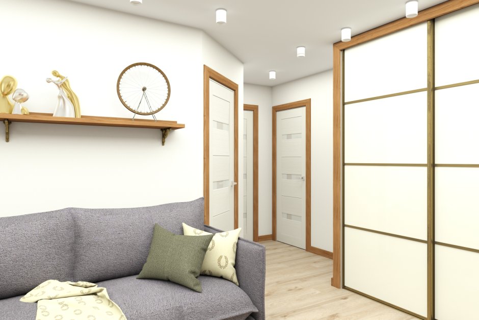 Спальня за перегородкой