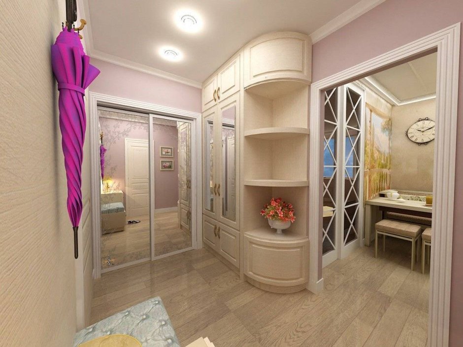 Гардеробная с занавеской