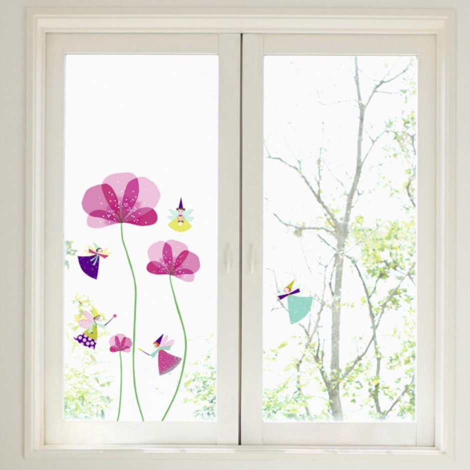 Весенние наклейки на окна
