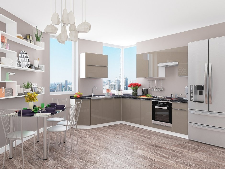 Кухня Фьюжн-02 Cappuccino Виват