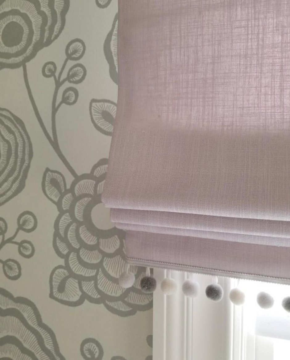 Римские шторы розовые