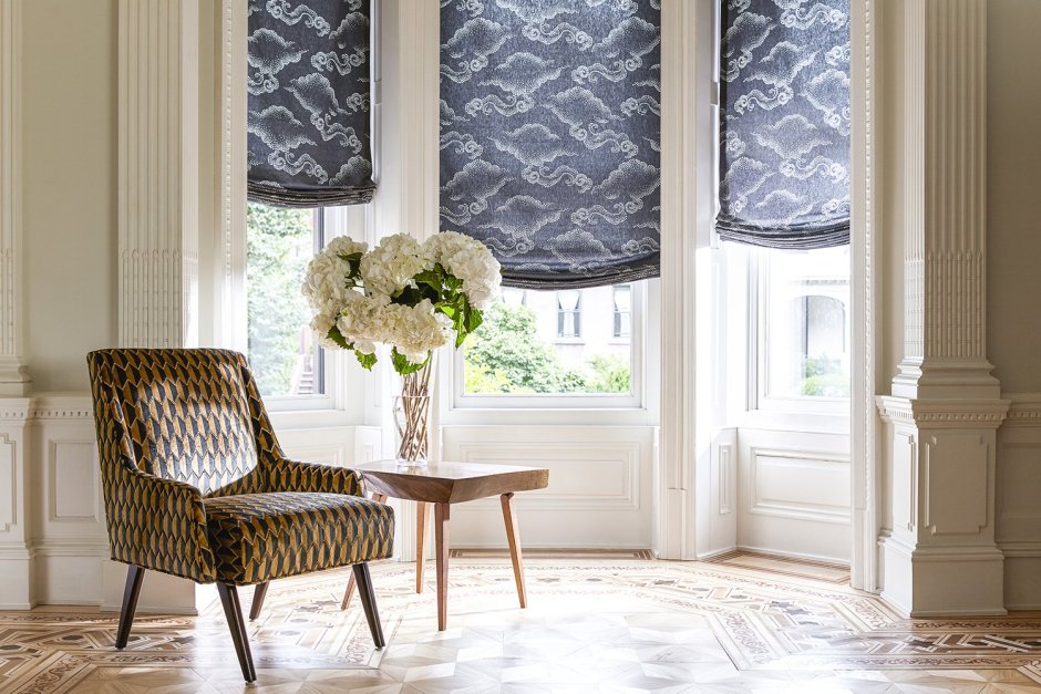 Римская штора зигзаг