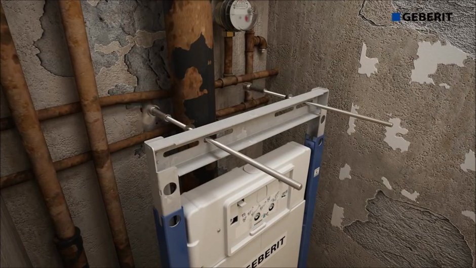 Подвесной унитаз монтаж в санузел