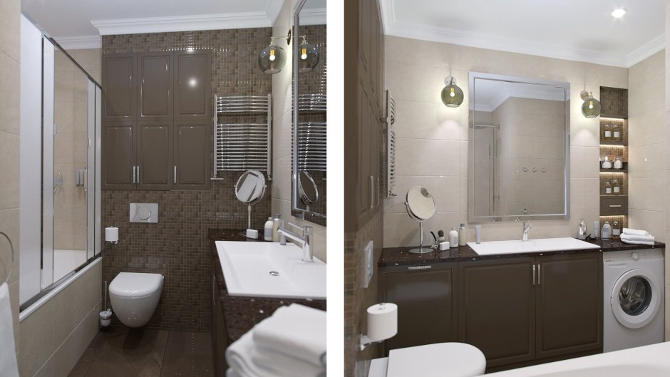 Плитка кабанчик в ванной