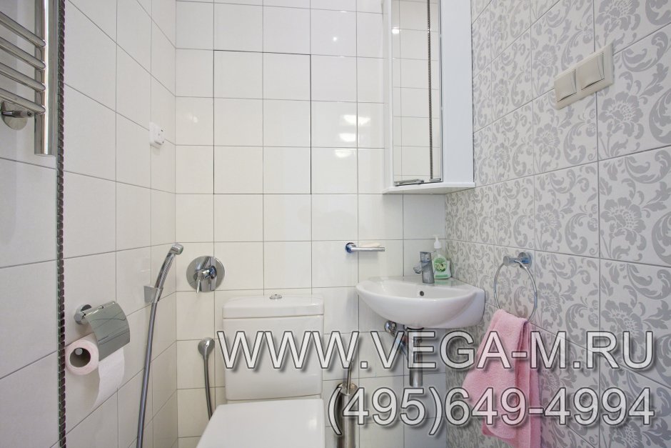 Ванна 4кв м Сканди с душевой