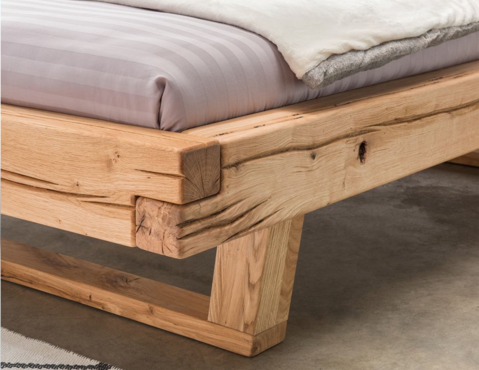 Кровать из бруса 200х200 лофт