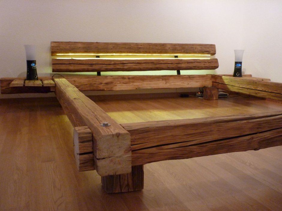 Кровать из бруса