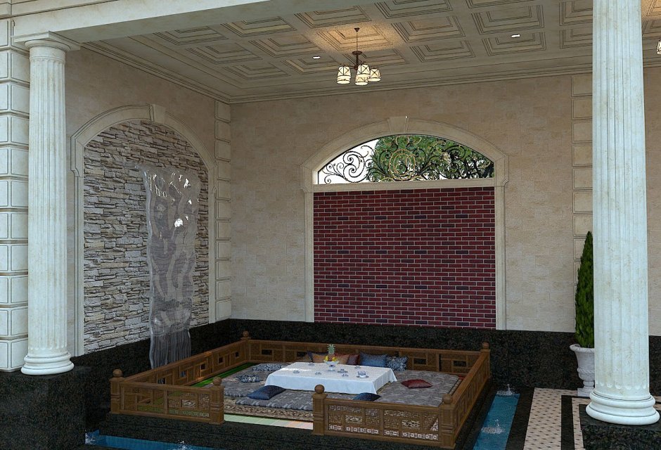 Травертин дарвозахона Узбекистан