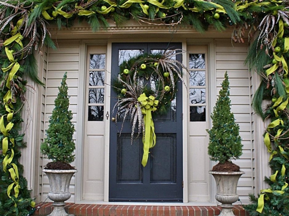 Декор для Хэллоуина входная дверь