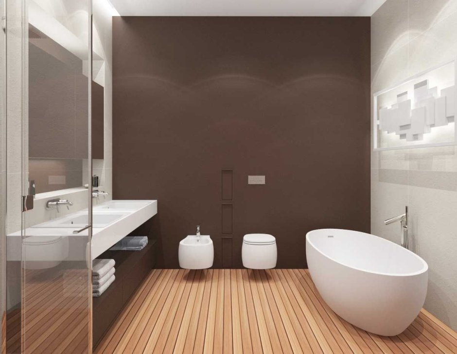 Коричневая ванная