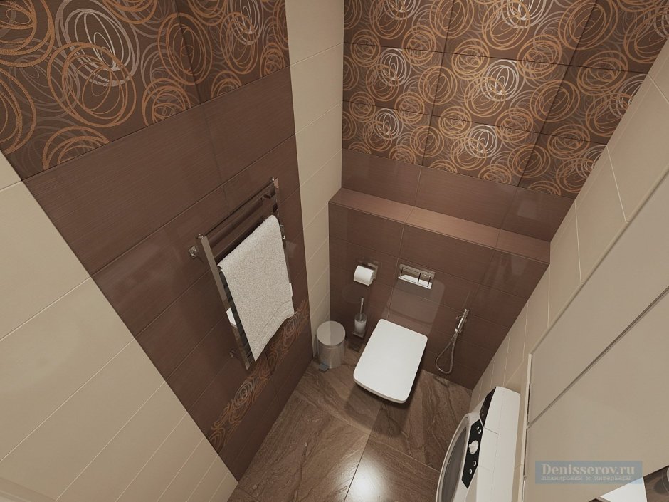 Туалет в шоколадном цвете