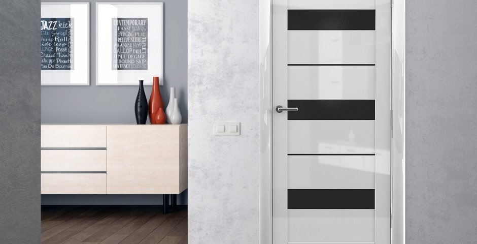 Двери Софья белые глянцевые