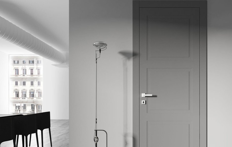 Двери Волховец матовый серый