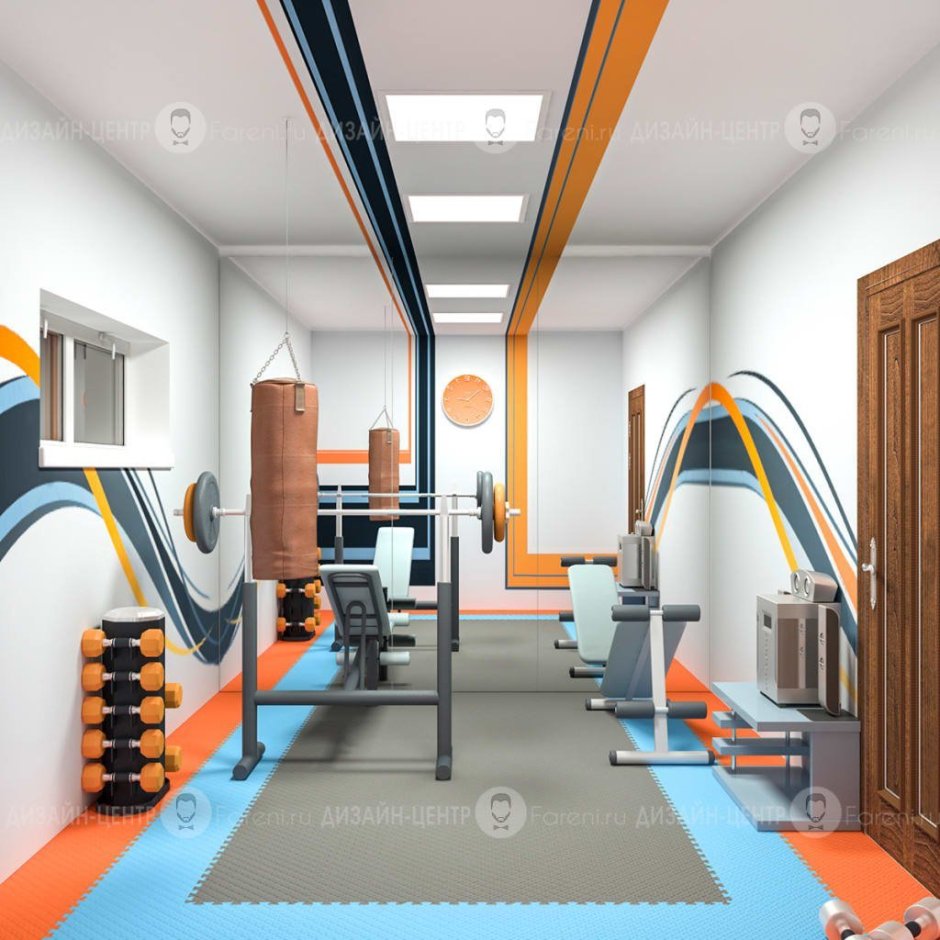 Интерьер спортзала в детском саду