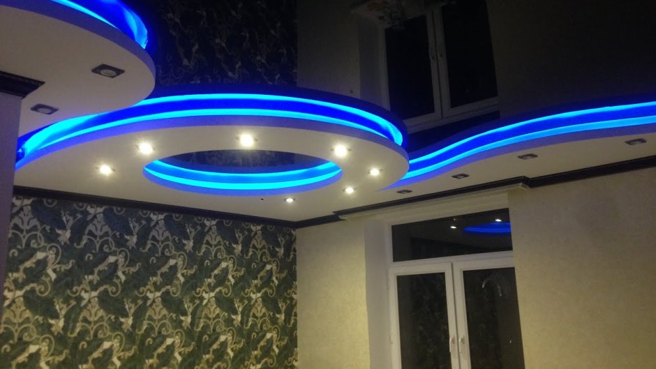 Фигурный потолок из гипсокартона Таджикистан