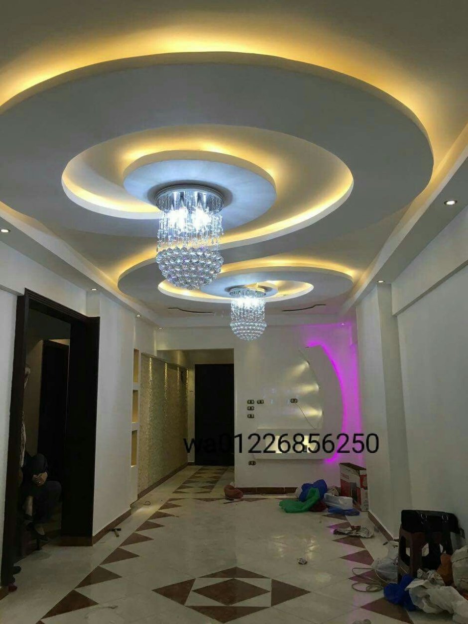 Фигурный потолок гипсокартон узбекская