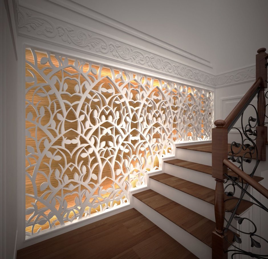 Резные перегородки для лестниц
