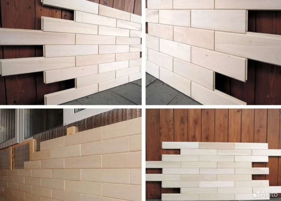 Стеновой паркет из липы кирпичики