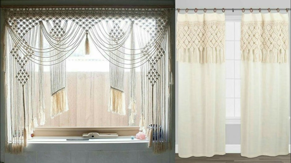 Штора макраме на окно