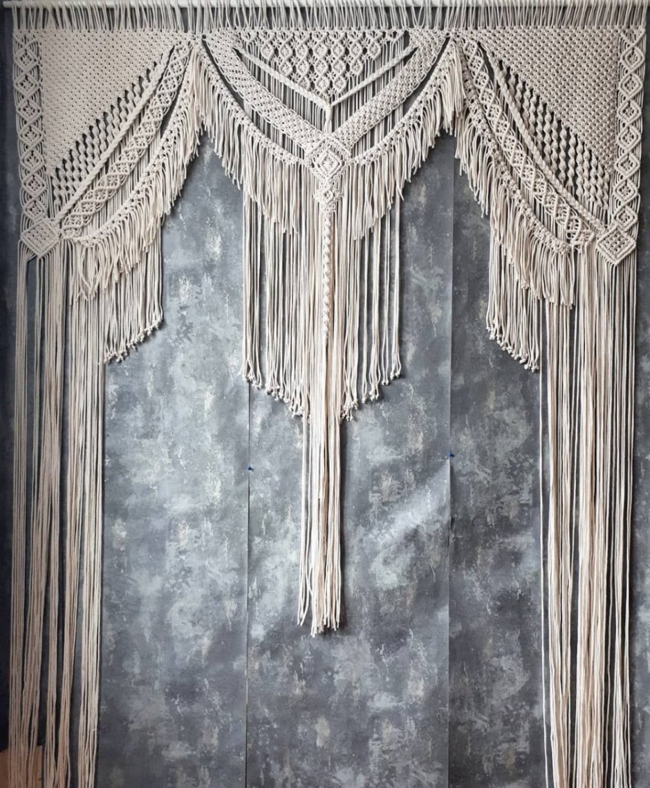 Шторы в технике макраме