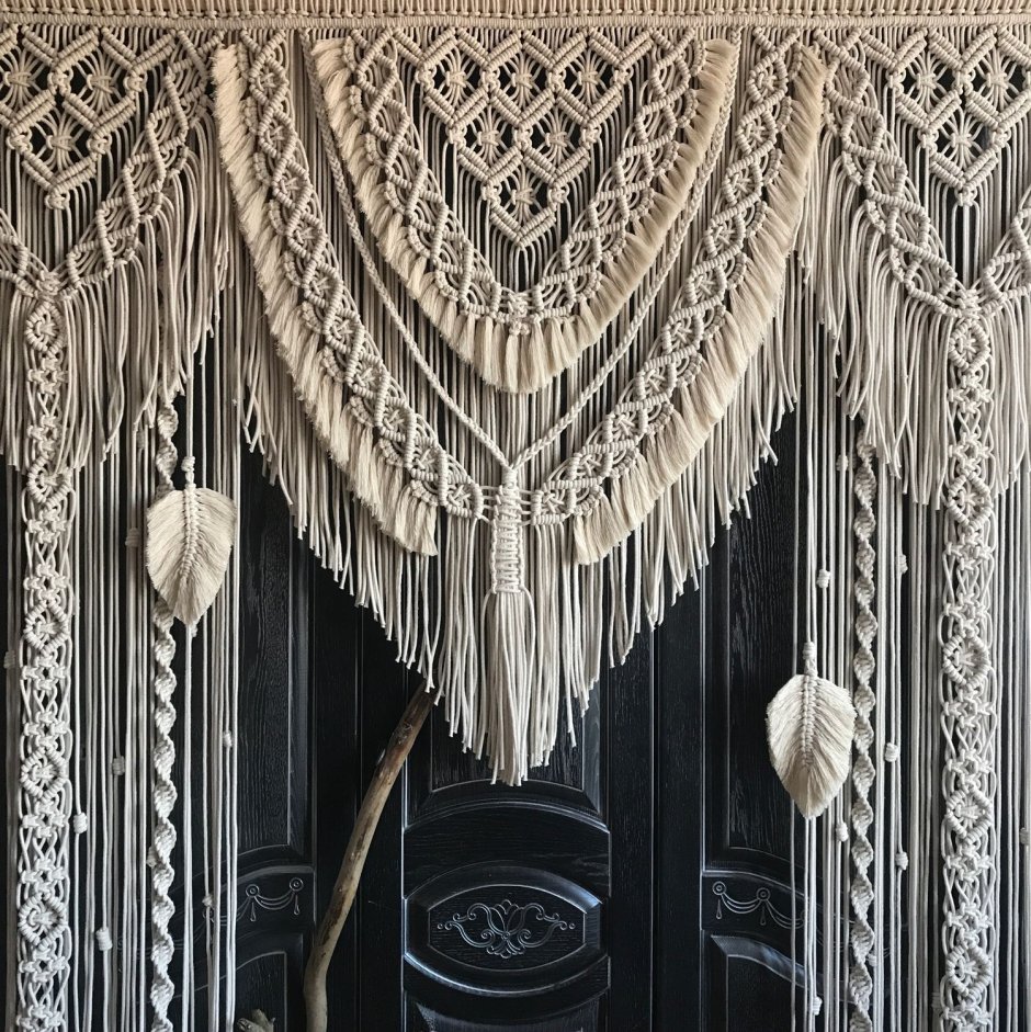 Занавески макраме