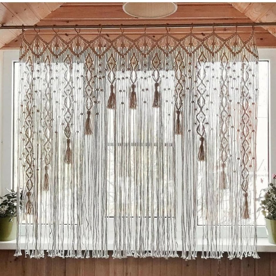 Штора макраме на окно