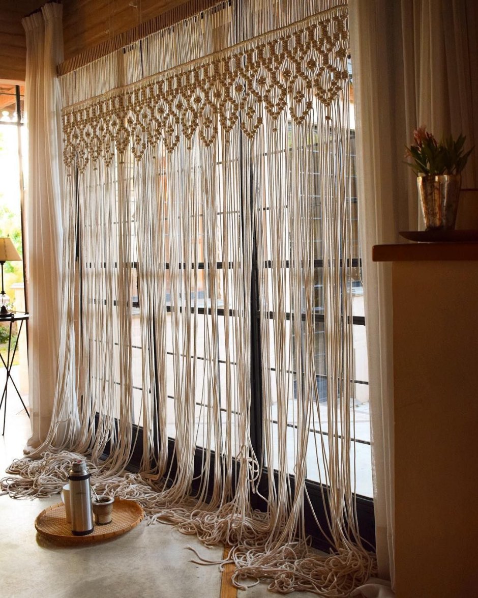Штора макраме на окно