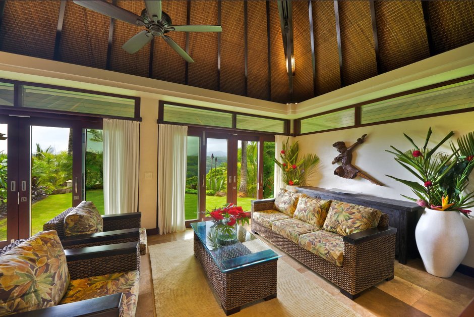 Гостиная в гавайском стиле