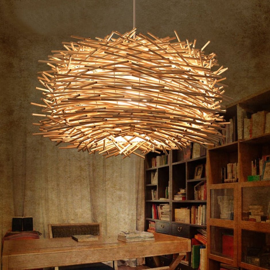 Плетеная люстра