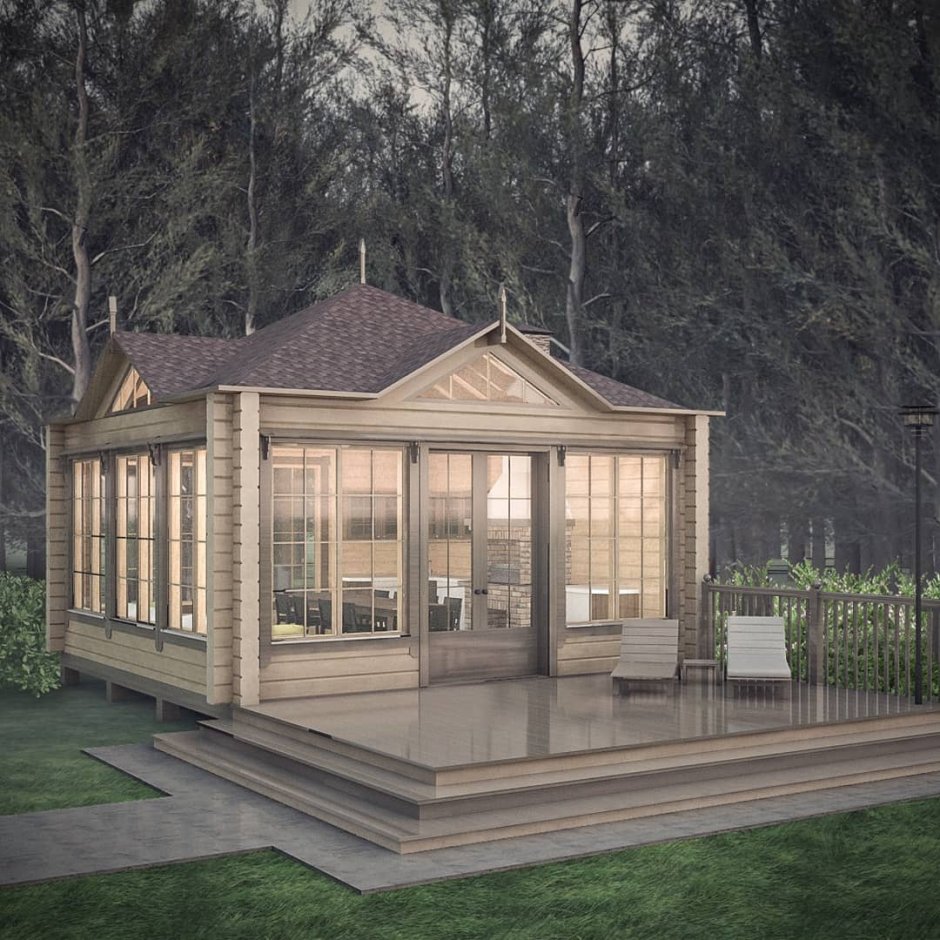 Безрамное остекление фахверка