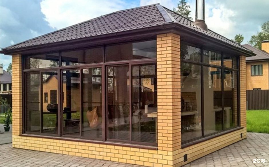 Беседка с террасой