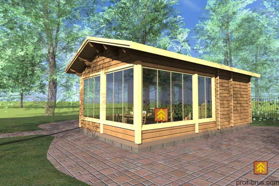 Летняя беседка с барбекю