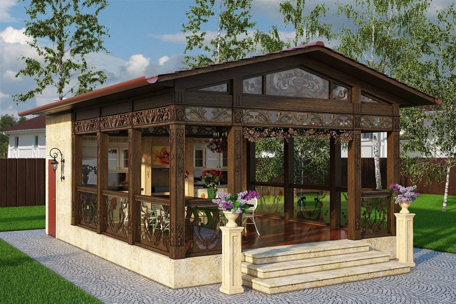 Беседка барбекю, газебо