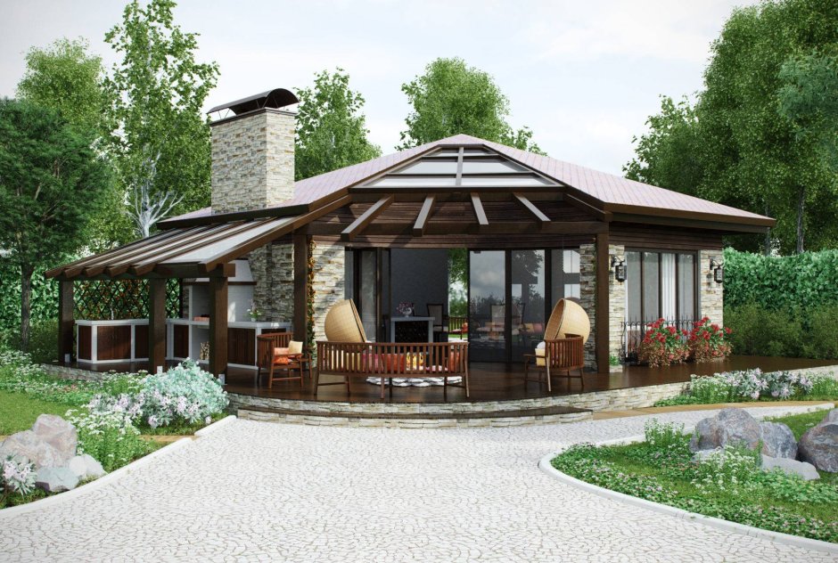 Беседка со стеклопакетами