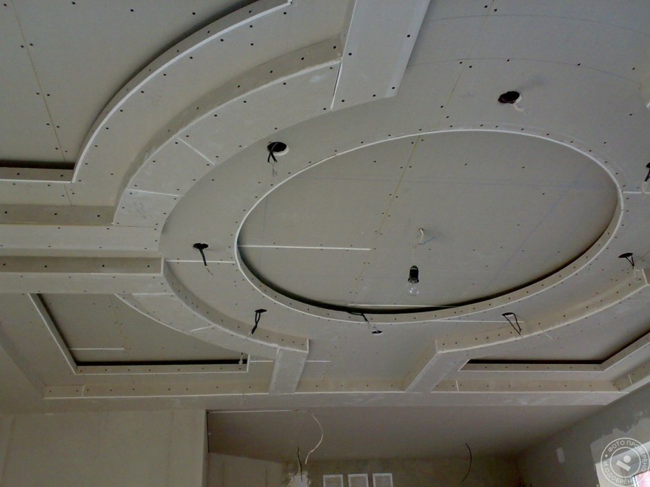 Фигурные потолки из ГКЛ