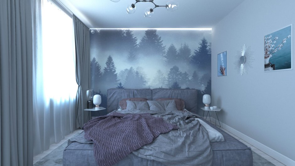 Серая спальня