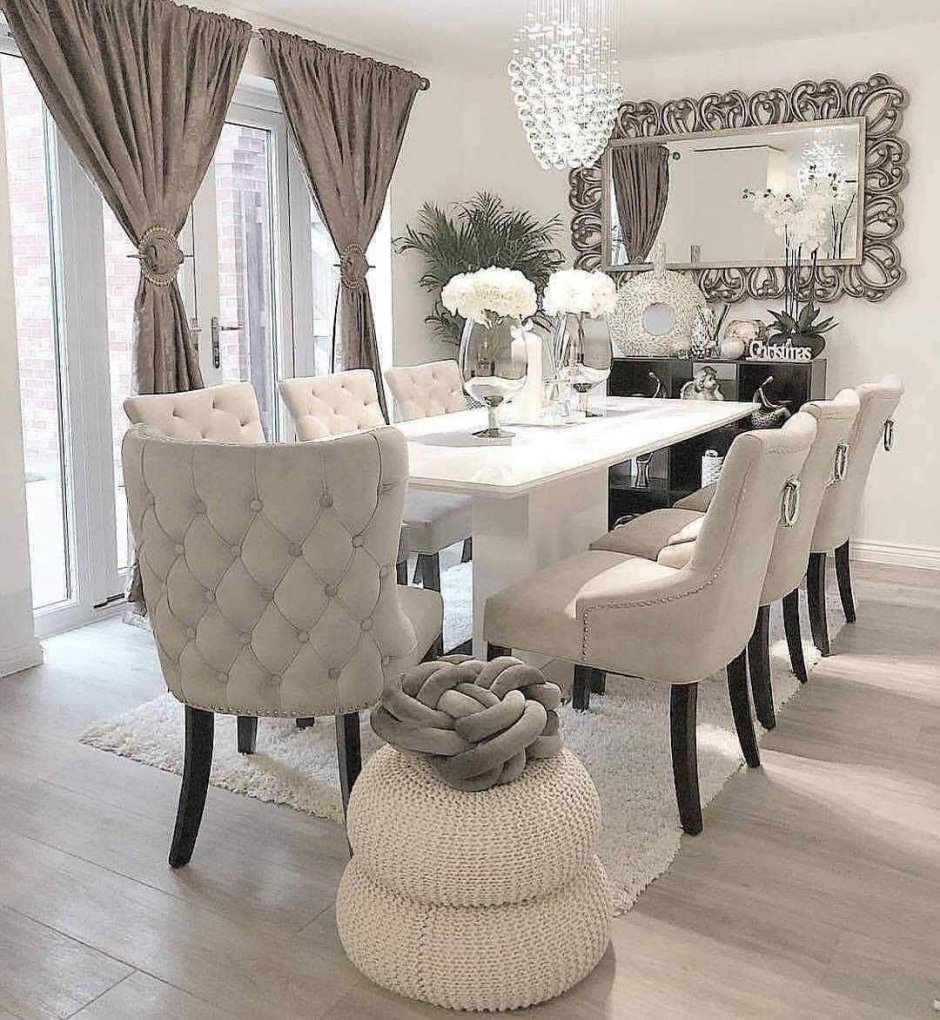 Кухня-гостиная в пудровых тонах