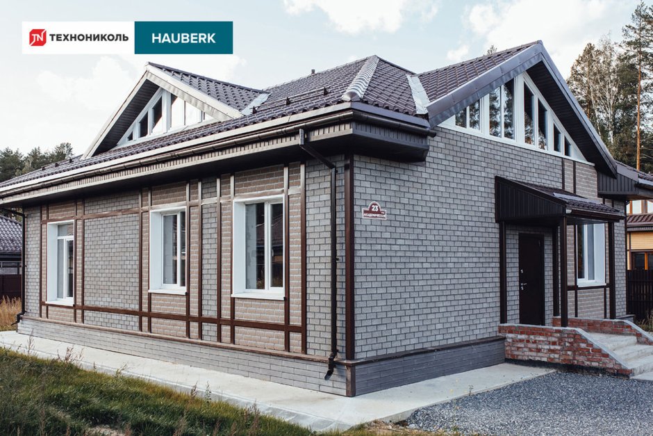Фасад ТЕХНОНИКОЛЬ Hauberk комбинирование