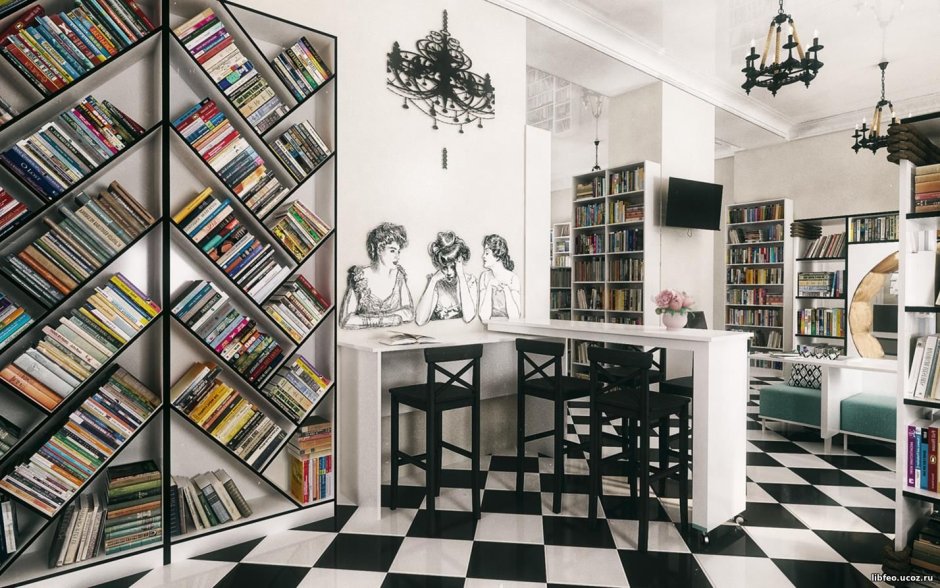 Интерьер городской библиотеки