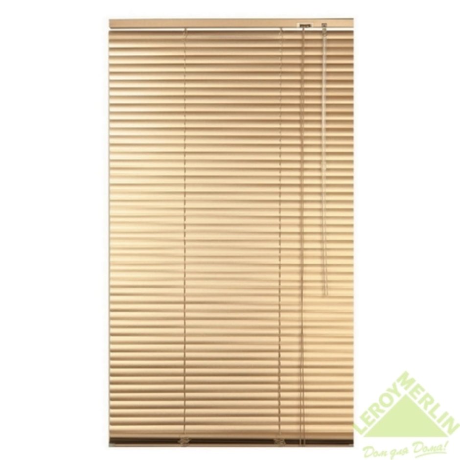 Жалюзи горизонтальные, 140х160см, алюминий, золотой Оби