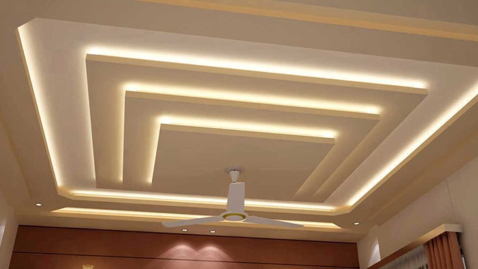 Фигурный потолок квадратный