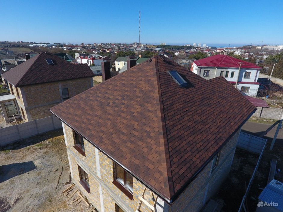 Вальмовая крыша гибкая черепица