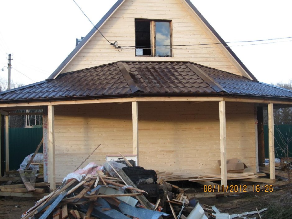 Крыша 4х скатная металлопрофиль