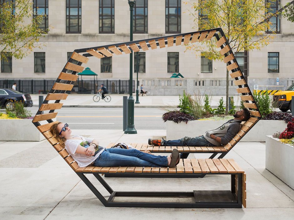 Скамья-лежак Парковая МАФ